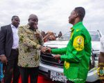 HONOURABLE ERIC OPOKU CUTS SOD FOR SANKORE CAR PARK, DONATES SIX PICK-UP VEHICLES TO ASUNAFO SOUTH HEALTH DIRECTORATE